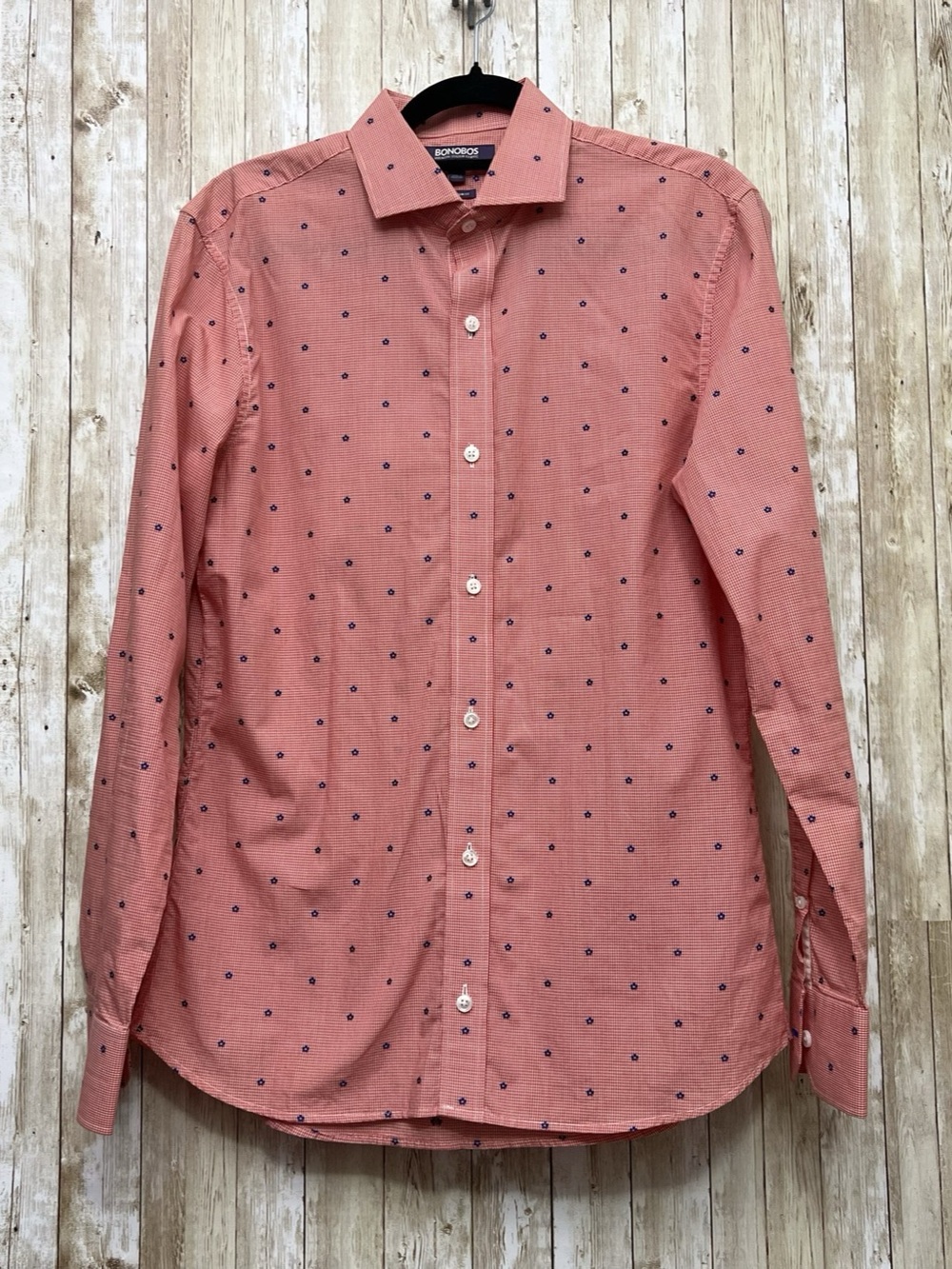Bonobos Premium Italian Fabric Tailored Slim Fit Gingham Shirt in Pink And Blue